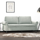 Tweezitsbank 140 cm fluweel lichtgrijs