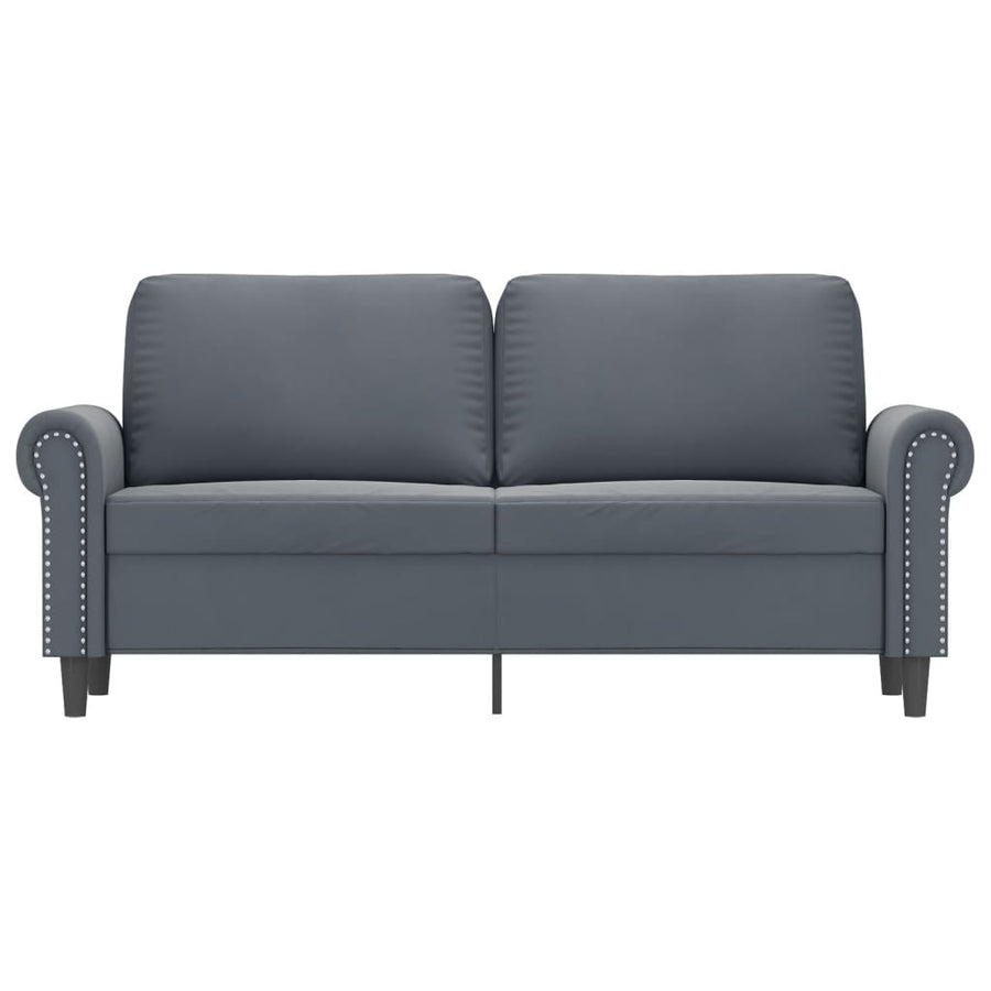 Tweezitsbank 140 cm fluweel donkergrijs