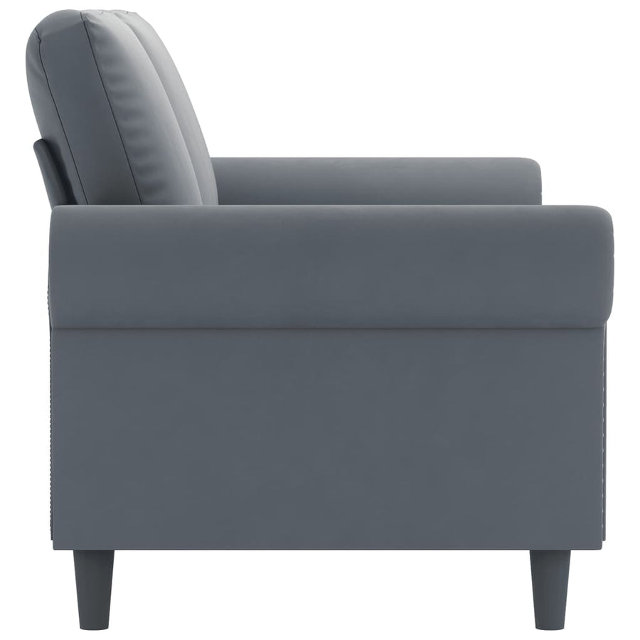 Tweezitsbank 140 cm fluweel donkergrijs