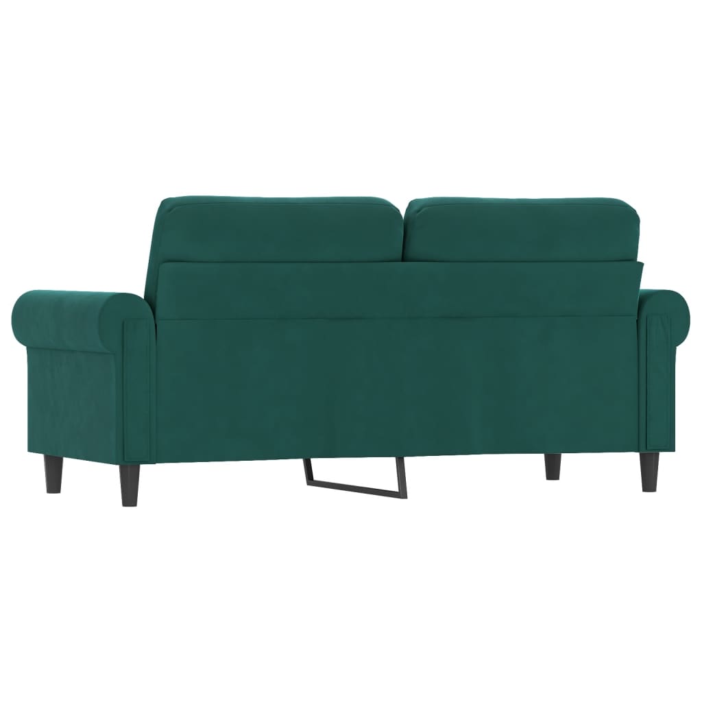 Tweezitsbank 140 cm fluweel donkergroen 140 cm Donkergroen