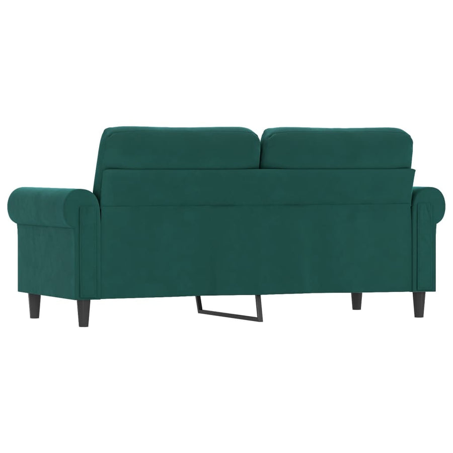 Tweezitsbank 140 cm fluweel donkergroen 140 cm Donkergroen