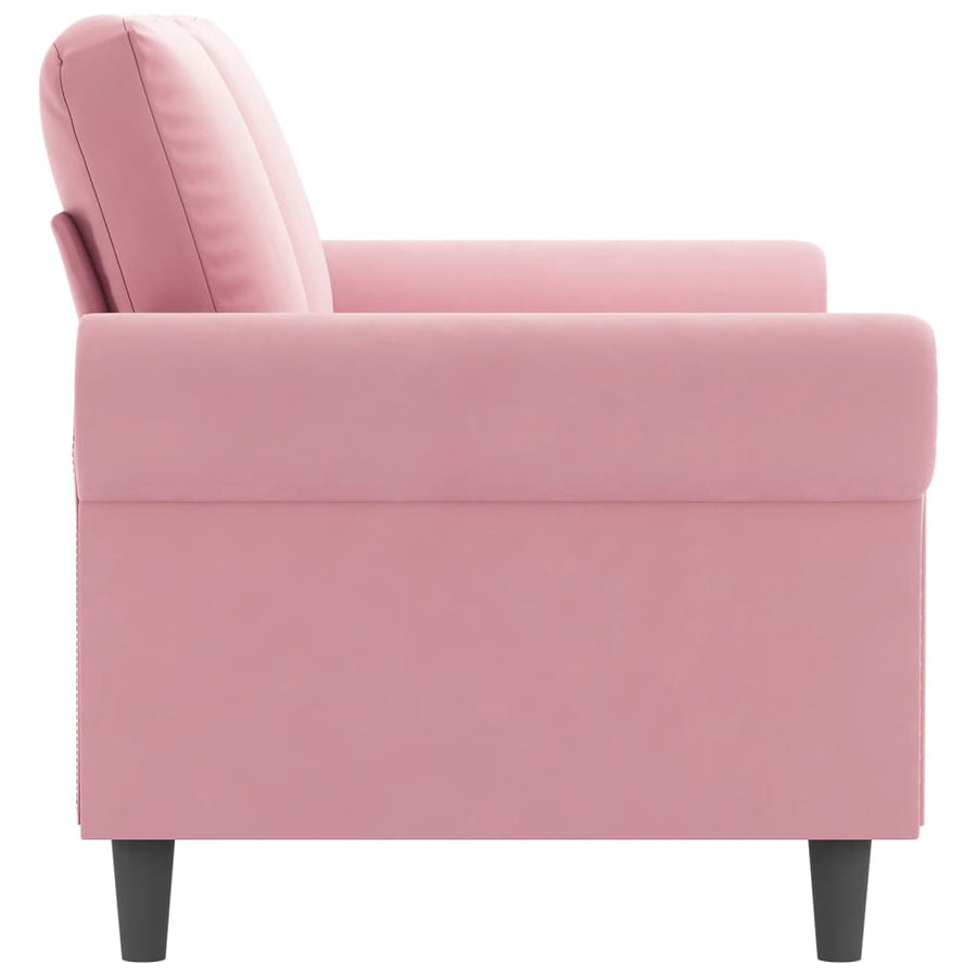 Tweezitsbank 140 cm fluweel roze 140 cm Roze