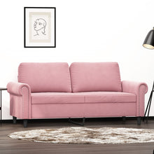 Tweezitsbank 140 cm fluweel roze 140 cm Roze