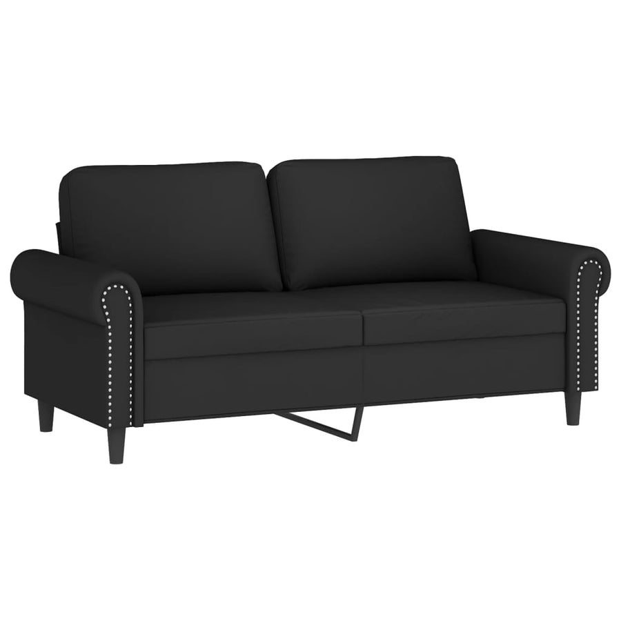 Tweezitsbank 140 cm fluweel zwart
