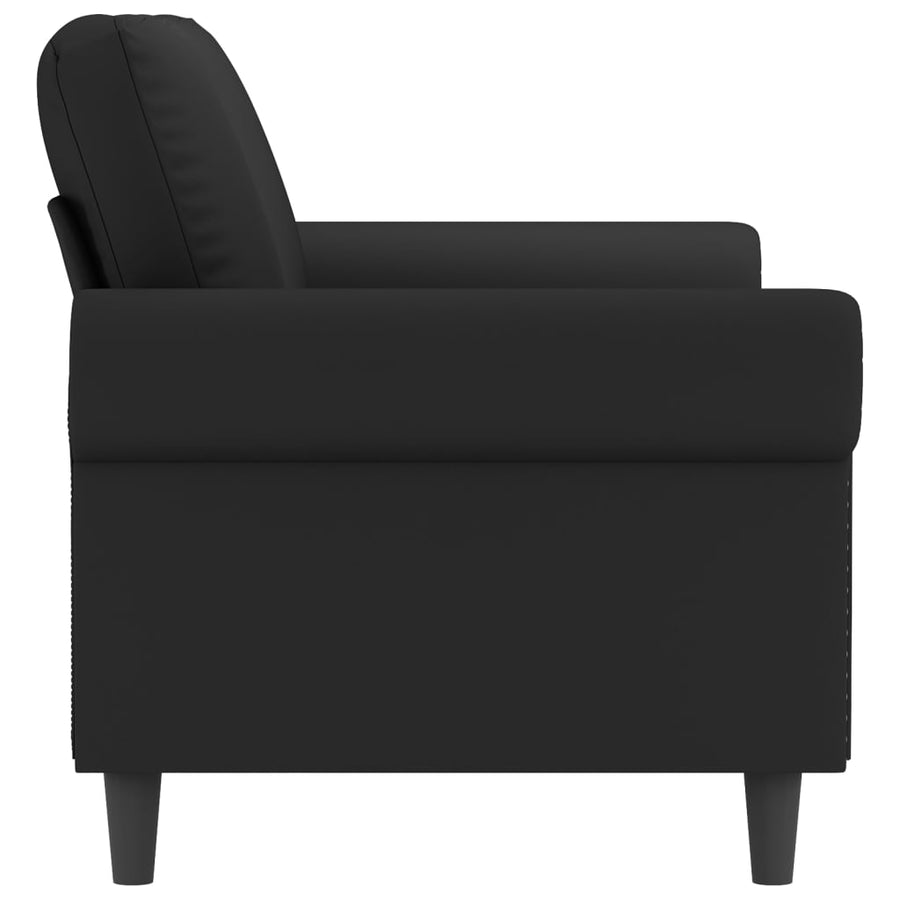 Tweezitsbank 140 cm fluweel zwart