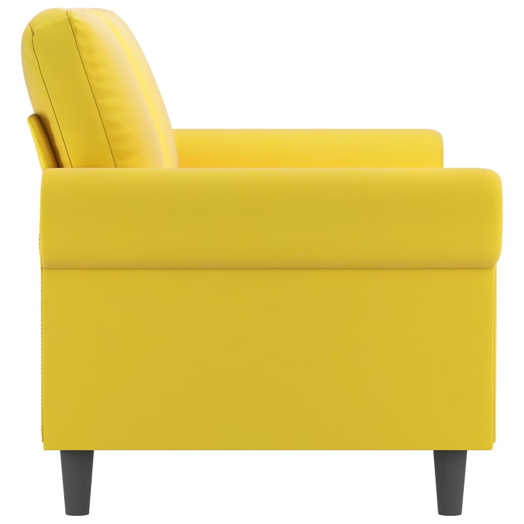 Tweezitsbank 140 cm fluweel geel 140 cm Geel