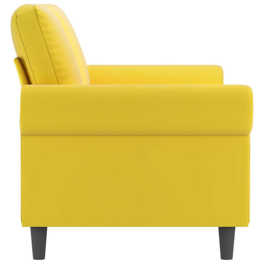 Tweezitsbank 140 cm fluweel geel 140 cm Geel