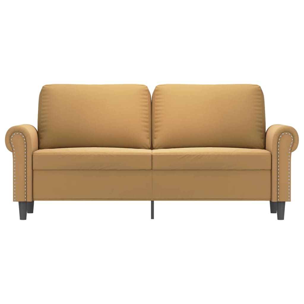 Tweezitsbank 140 cm stof bruin 140 cm Bruin