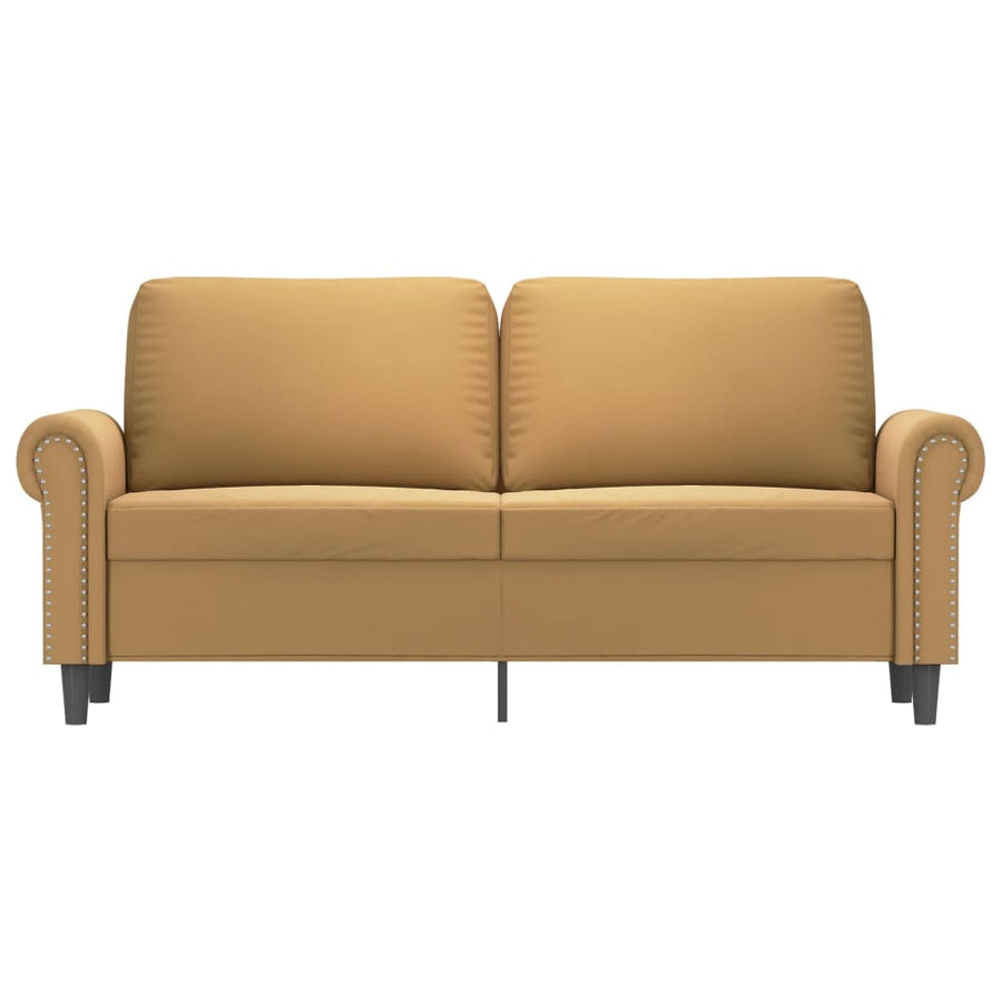 Tweezitsbank 140 cm stof bruin 140 cm Bruin
