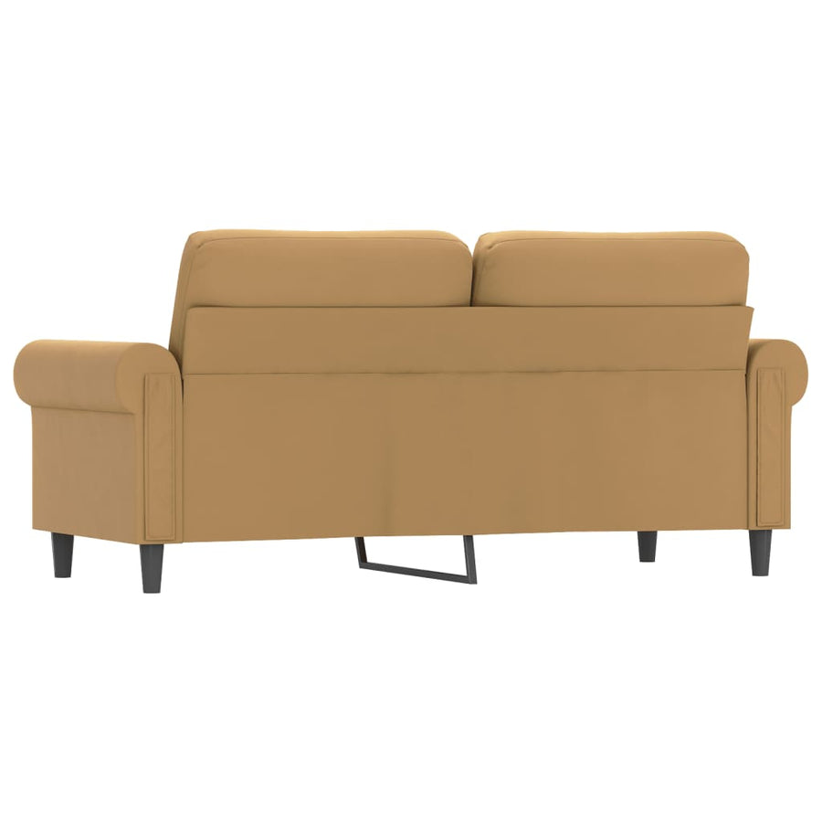Tweezitsbank 140 cm stof bruin 140 cm Bruin