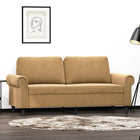 Two-seater sofa 140 cm fabric brown