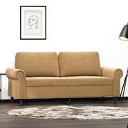 Two-seater sofa 140 cm fabric brown