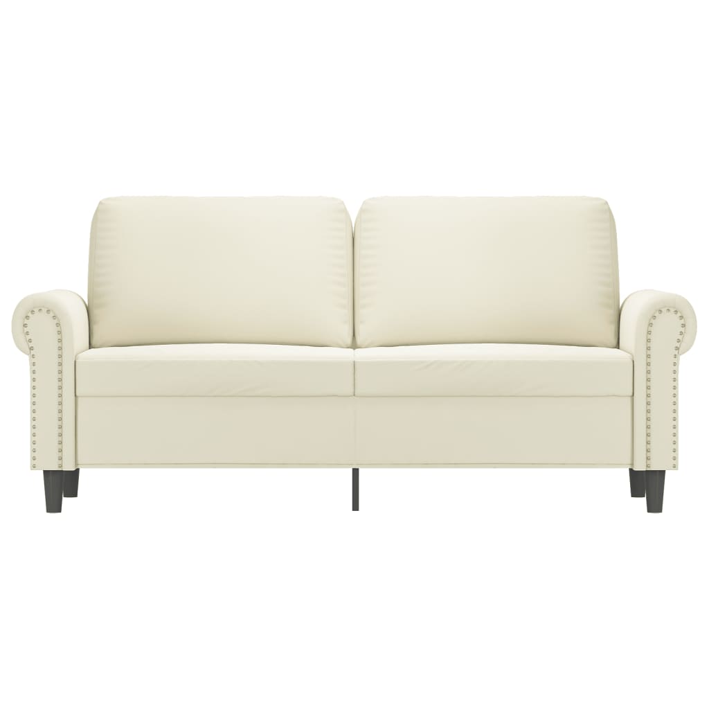 Tweezitsbank 140 cm fluweel crèmekleurig 140 cm Crème