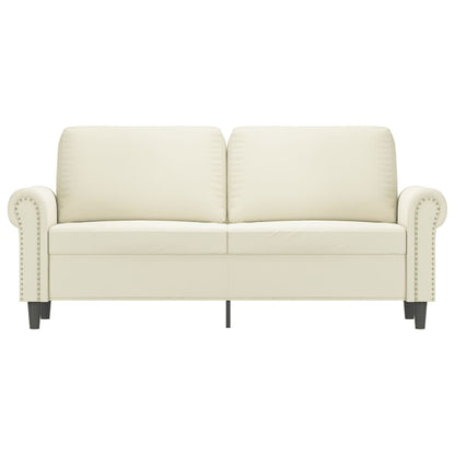 Tweezitsbank 140 cm fluweel crèmekleurig 140 cm Crème