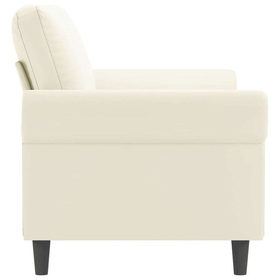 Tweezitsbank 140 cm fluweel crèmekleurig 140 cm Crème