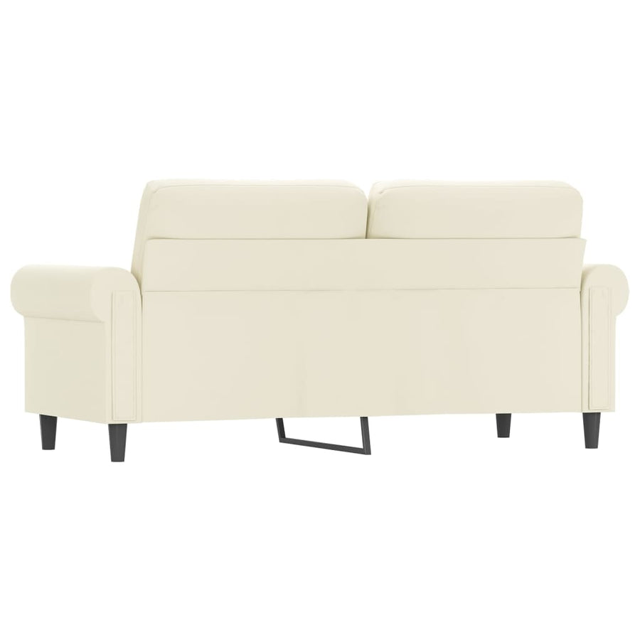 Tweezitsbank 140 cm fluweel crèmekleurig 140 cm Crème
