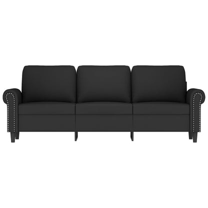 Driezitsbank 180 cm fluweel zwart