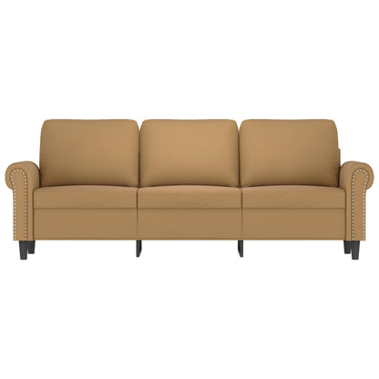 Driezitsbank 180 cm fluweel bruin