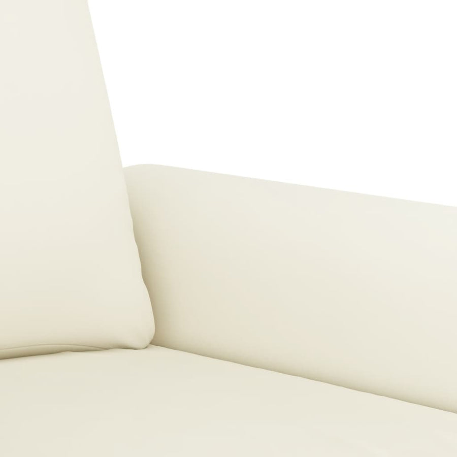 Driezitsbank 180 cm fluweel crèmekleurig