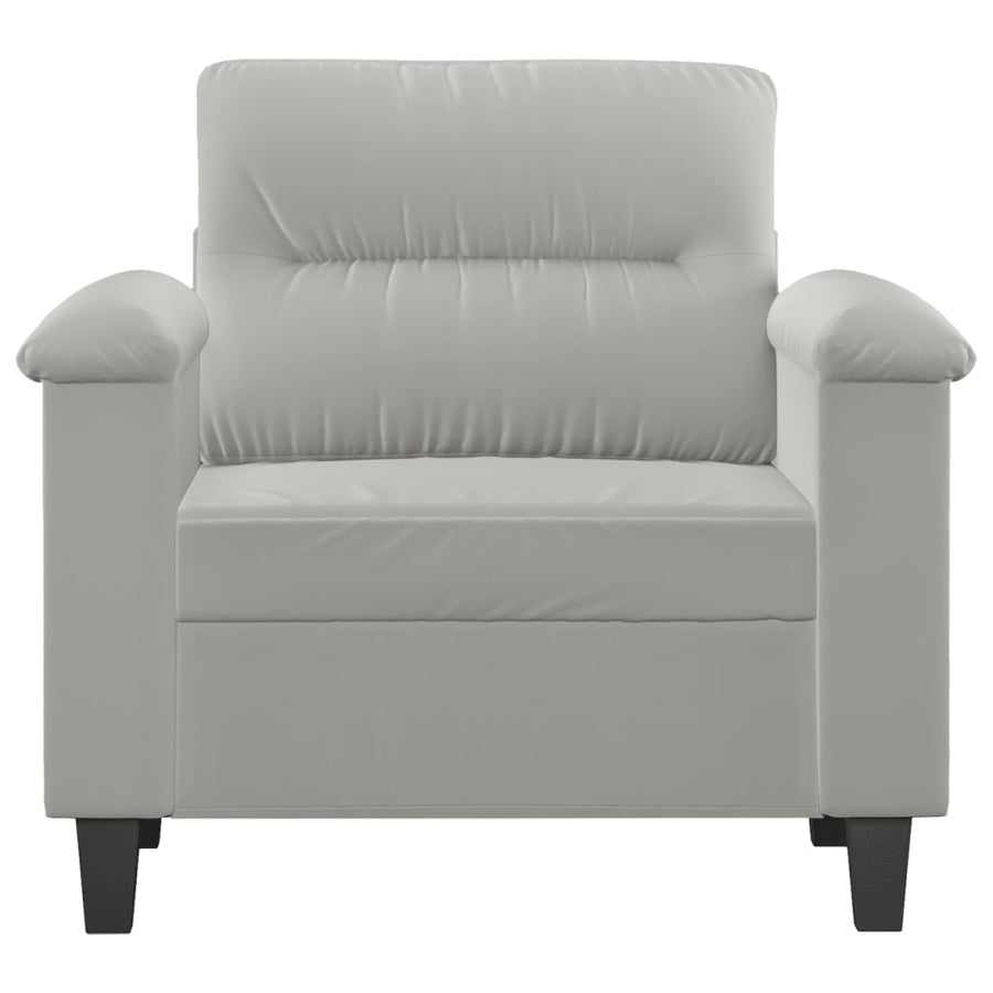 Fauteuil Microvezelstof 60 cm Lichtgrijs