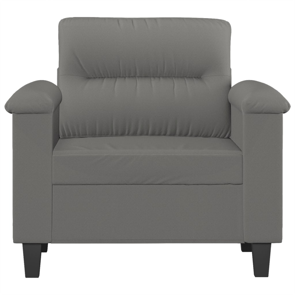 Fauteuil Microvezelstof 60 cm Donkergrijs