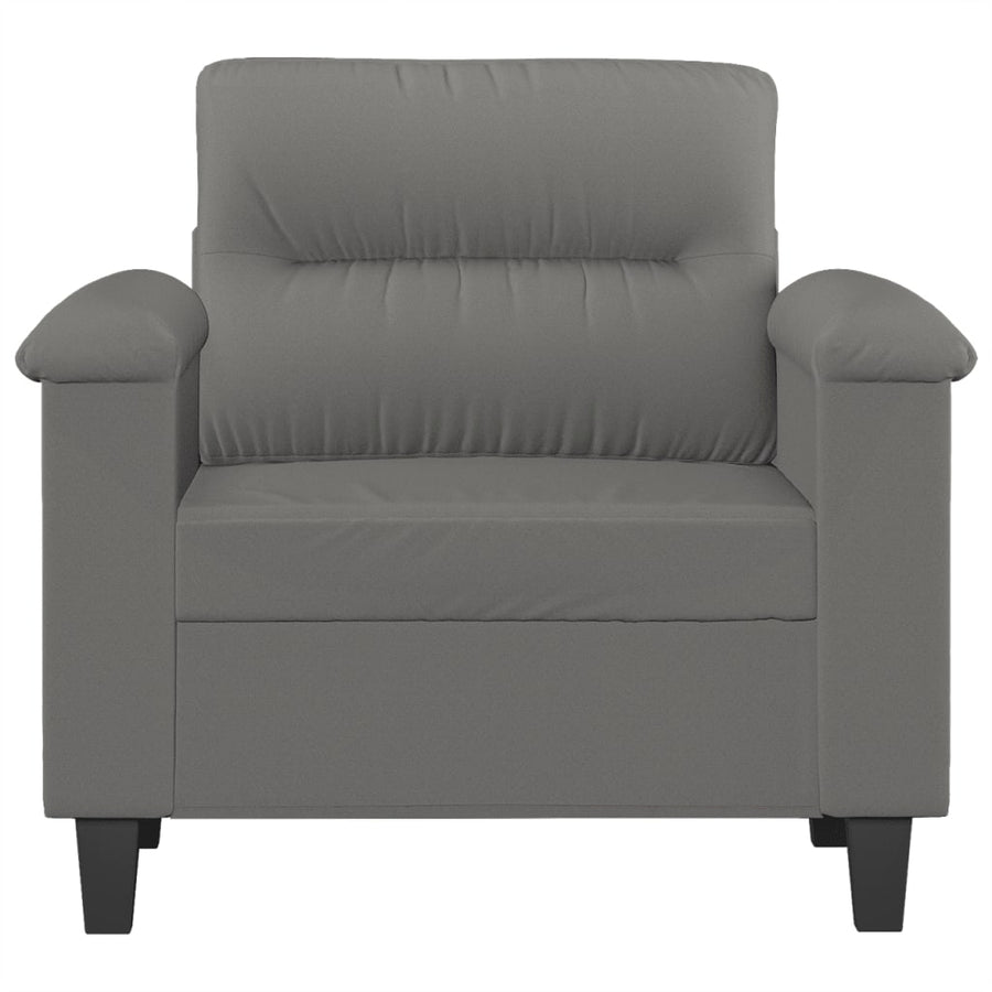 Fauteuil Microvezelstof 60 cm Donkergrijs