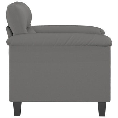 Fauteuil Microvezelstof 60 cm Donkergrijs
