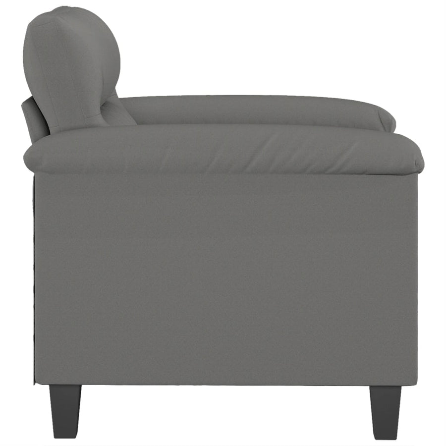 Fauteuil Microvezelstof 60 cm Donkergrijs