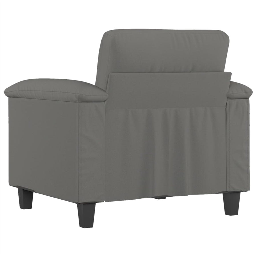 Fauteuil Microvezelstof 60 cm Donkergrijs