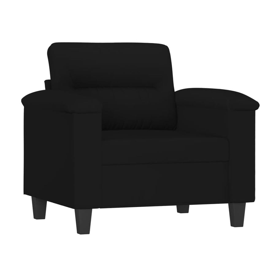 Fauteuil Microvezelstof 60 cm Zwart