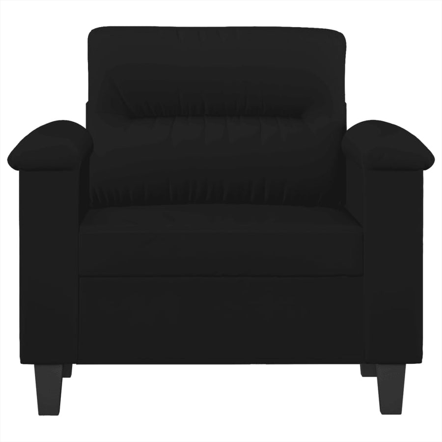 Fauteuil Microvezelstof 60 cm Zwart