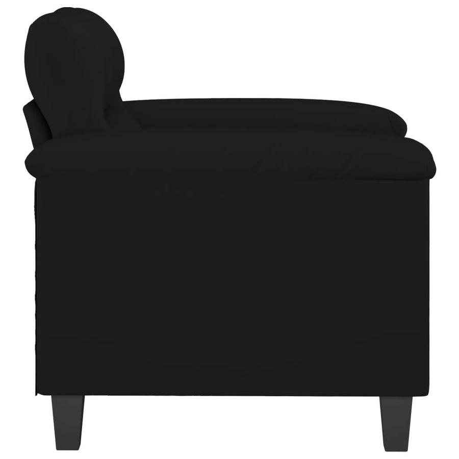 Fauteuil Microvezelstof 60 cm Zwart