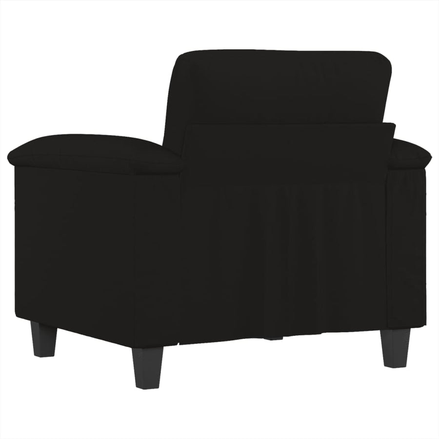 Fauteuil Microvezelstof 60 cm Zwart