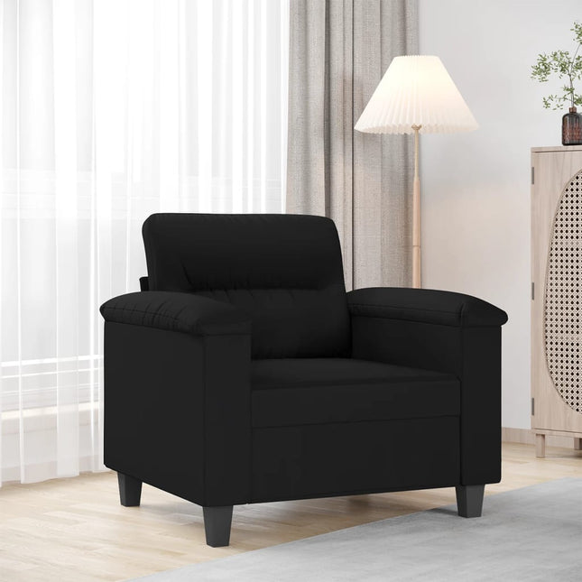 Fauteuil Microvezelstof 60 cm Zwart