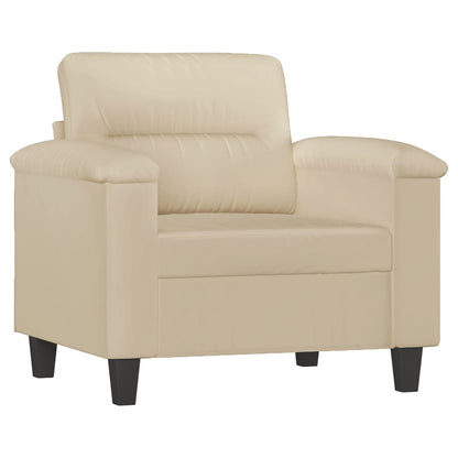 Fauteuil Microvezelstof Kleurig 60 cm Crème