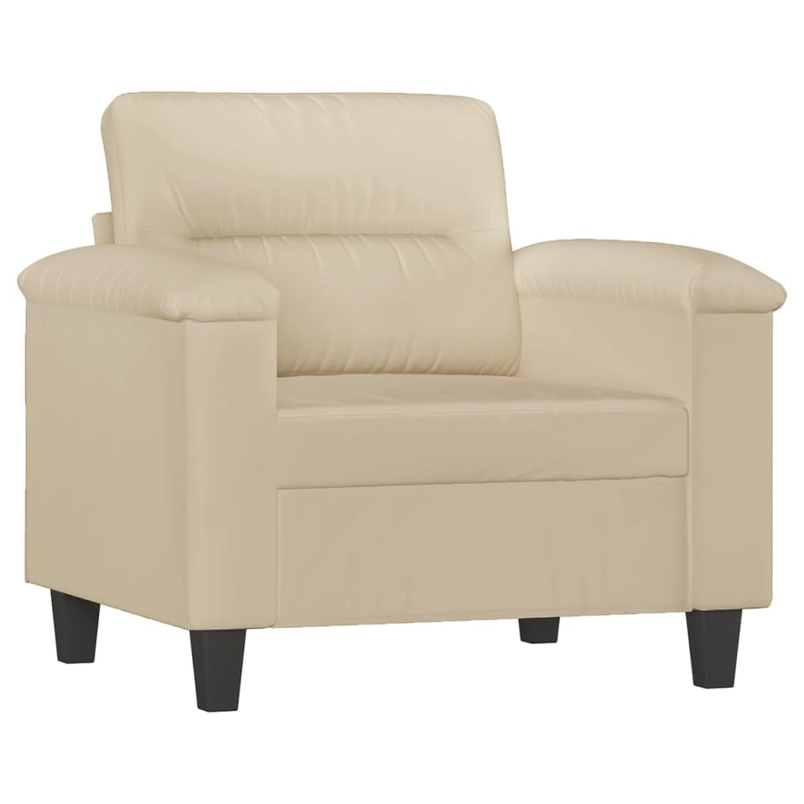 Fauteuil Microvezelstof Kleurig 60 cm Crème
