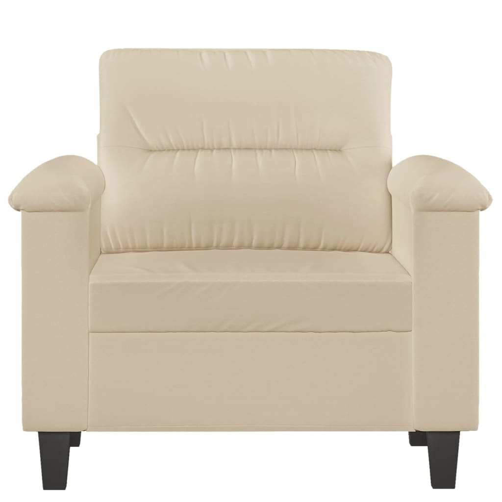 Fauteuil Microvezelstof Kleurig 60 cm Crème