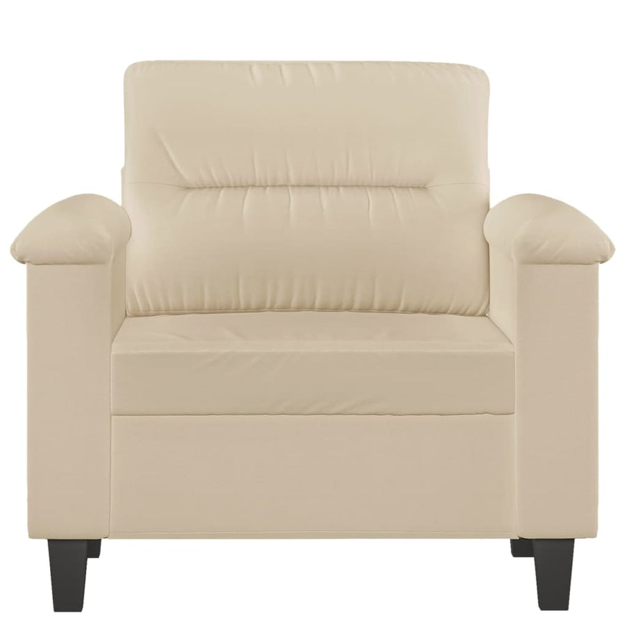 Fauteuil Microvezelstof Kleurig 60 cm Crème