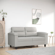 Tweezitsbank 120 cm microvezel lichtgrijs
