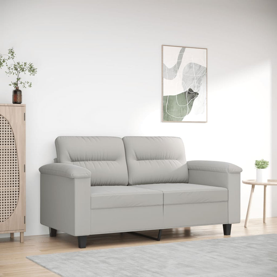 Tweezitsbank Microvezelstof 120 cm Lichtgrijs