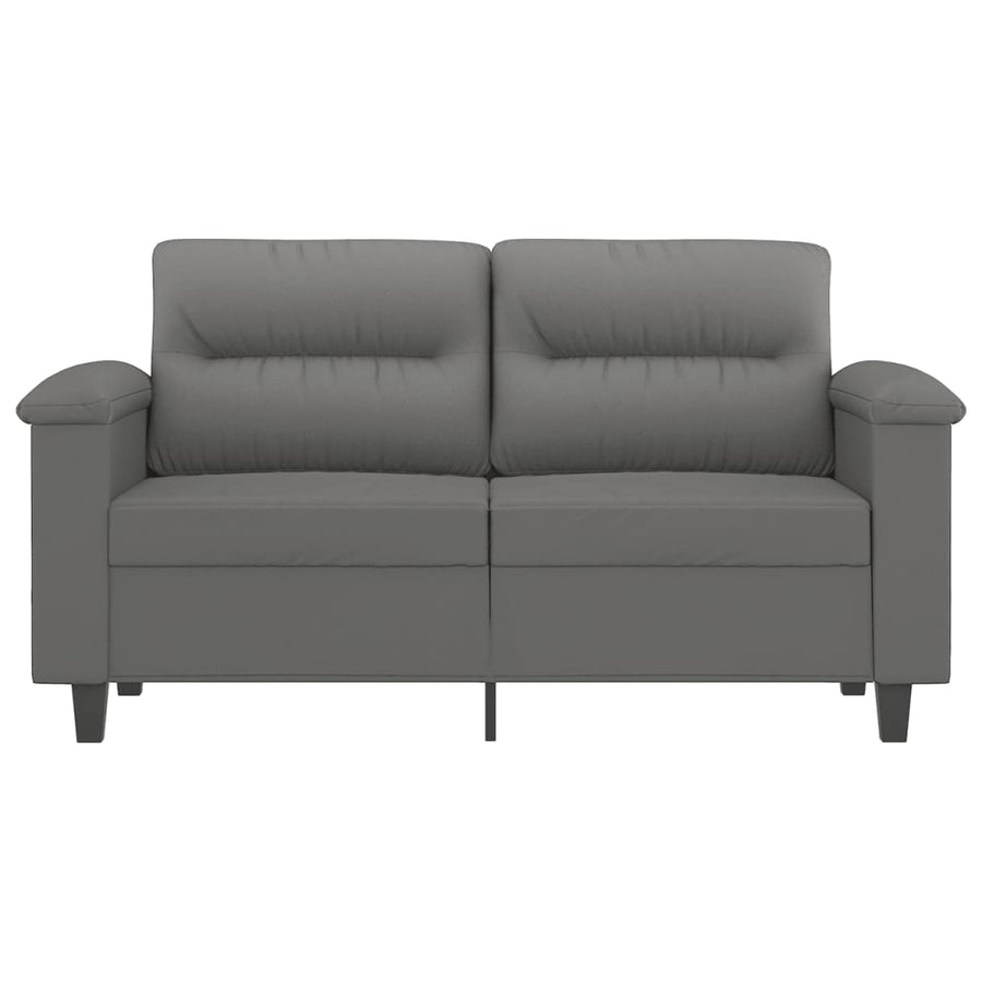 Tweezitsbank Microvezelstof 120 cm Donkergrijs