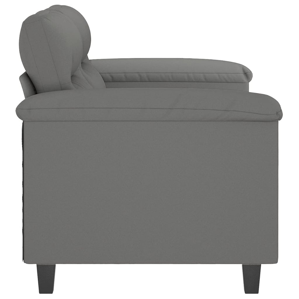 Tweezitsbank Microvezelstof 120 cm Donkergrijs