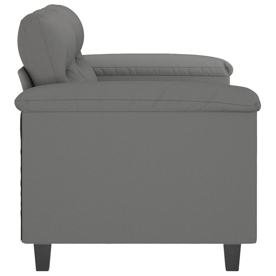 Tweezitsbank Microvezelstof 120 cm Donkergrijs