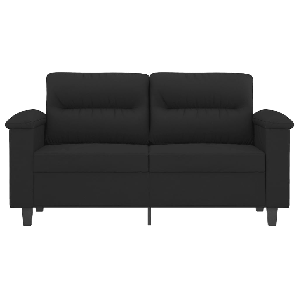 Tweezitsbank Microvezelstof 120 cm Zwart