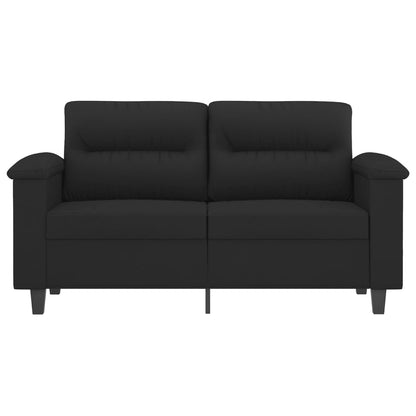 Tweezitsbank Microvezelstof 120 cm Zwart