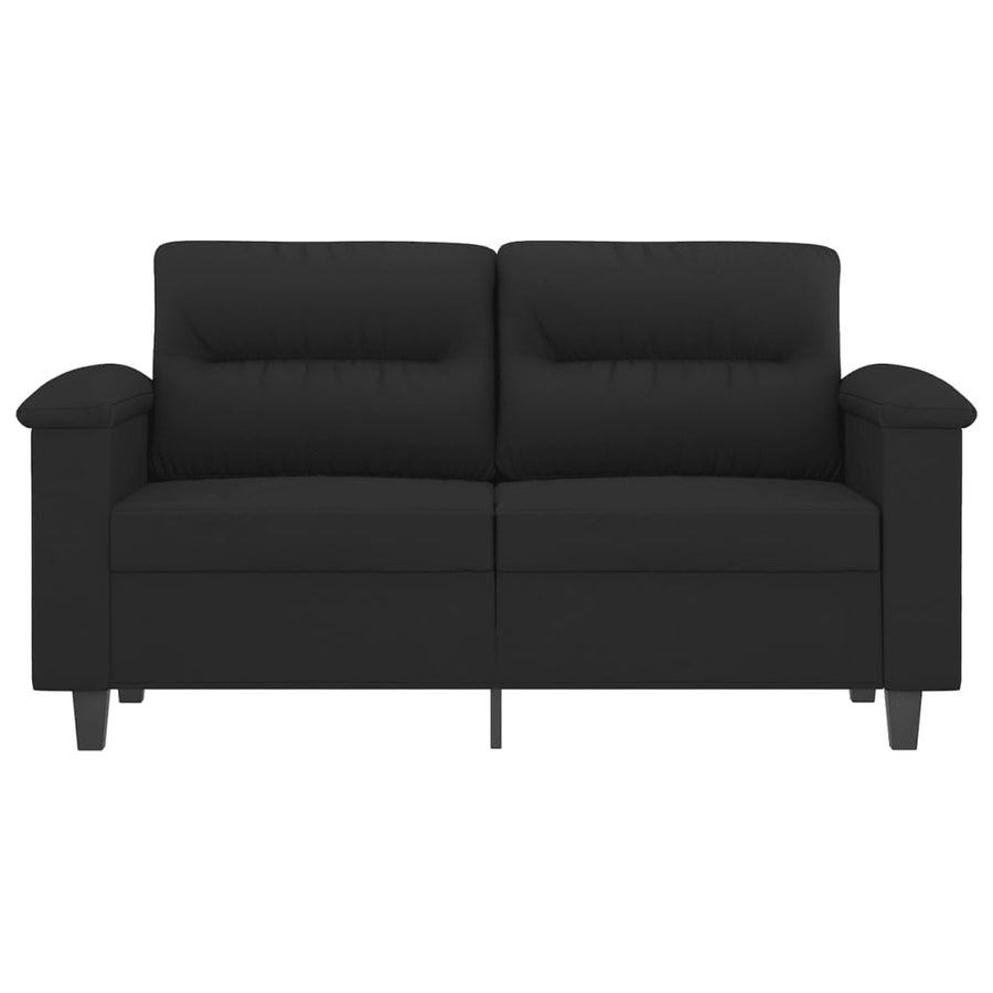 Tweezitsbank Microvezelstof 120 cm Zwart