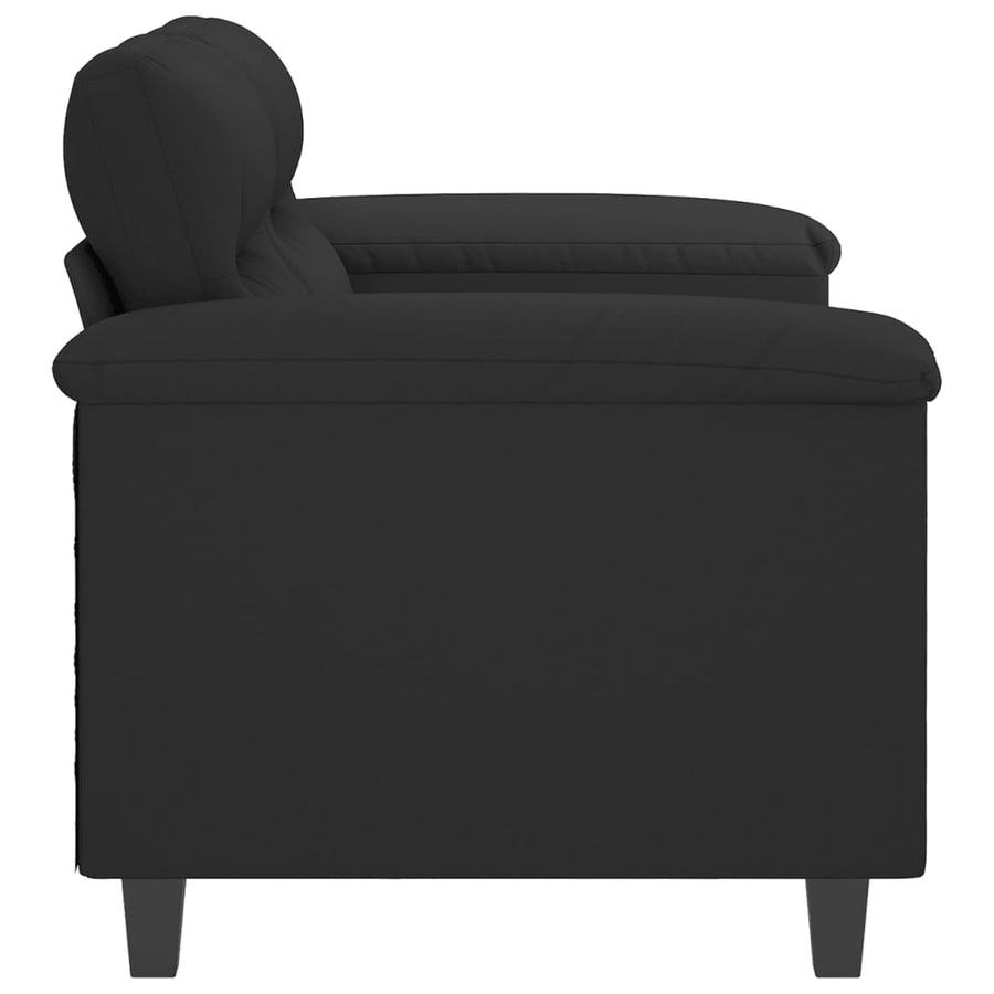 Tweezitsbank Microvezelstof 120 cm Zwart