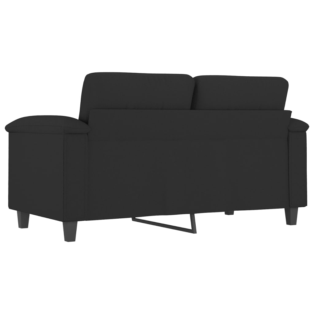 Tweezitsbank Microvezelstof 120 cm Zwart