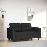 Tweezitsbank 120 cm microvezel zwart
