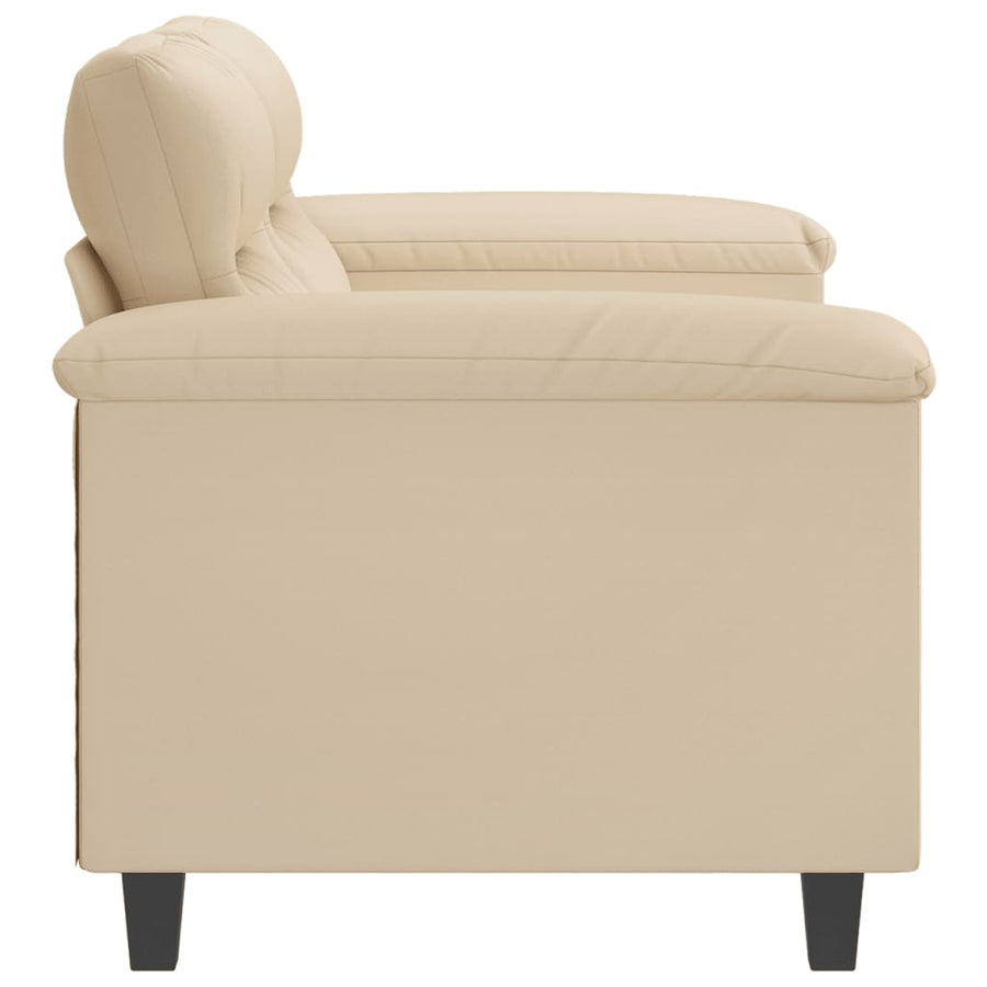 Tweezitsbank Microvezelstof 120 cm Crème